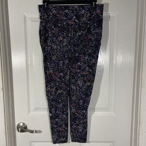 Lululemon Wunder Under Leggings Womens 8 Black Floral Stretch Yoga Pants